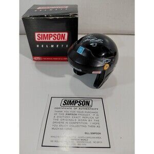 Simpson Mini Replica Dale Earnhardt #3 Goodwrench NASCAR Helmet w/ Box &COA